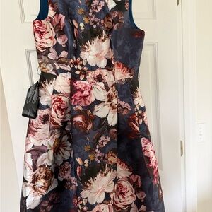 Nwt elegant Floral Sleeveless Dress size 12